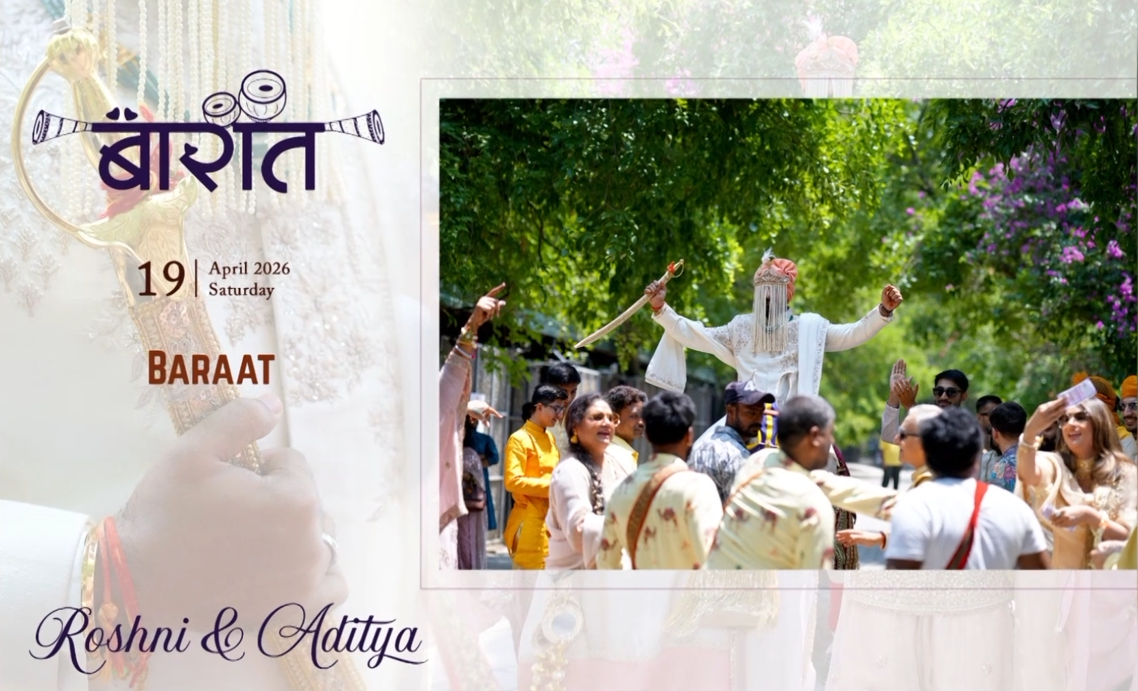 Baraat celebration arrives